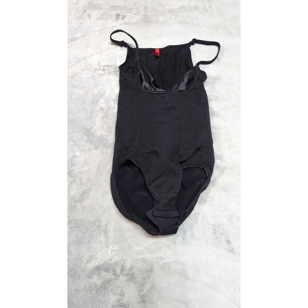 SPANX Womens Black‎ Size Small Open Bust Bodysuit